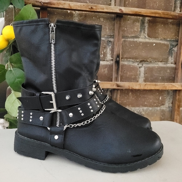 rue21 etc Combat Ankle Boots Sz 9 - Picture 6 of 12